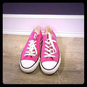 Hot Pink Converse Sneakers - Womens 7.5